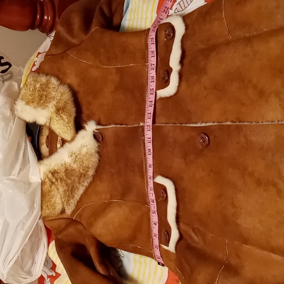 NWT,RARE,Vintage 90s,Beautiful,Penny Lane,Faux Leather & Shearling,Maxi Coat🤎🤎 - Picture 17 of 17